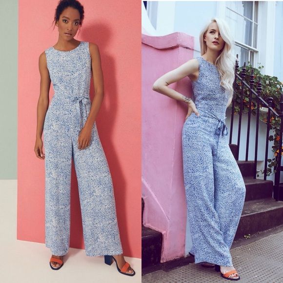 Ted Baker Pants - NWT Ted Baker Fish Print Wide Leg Jumpsuit